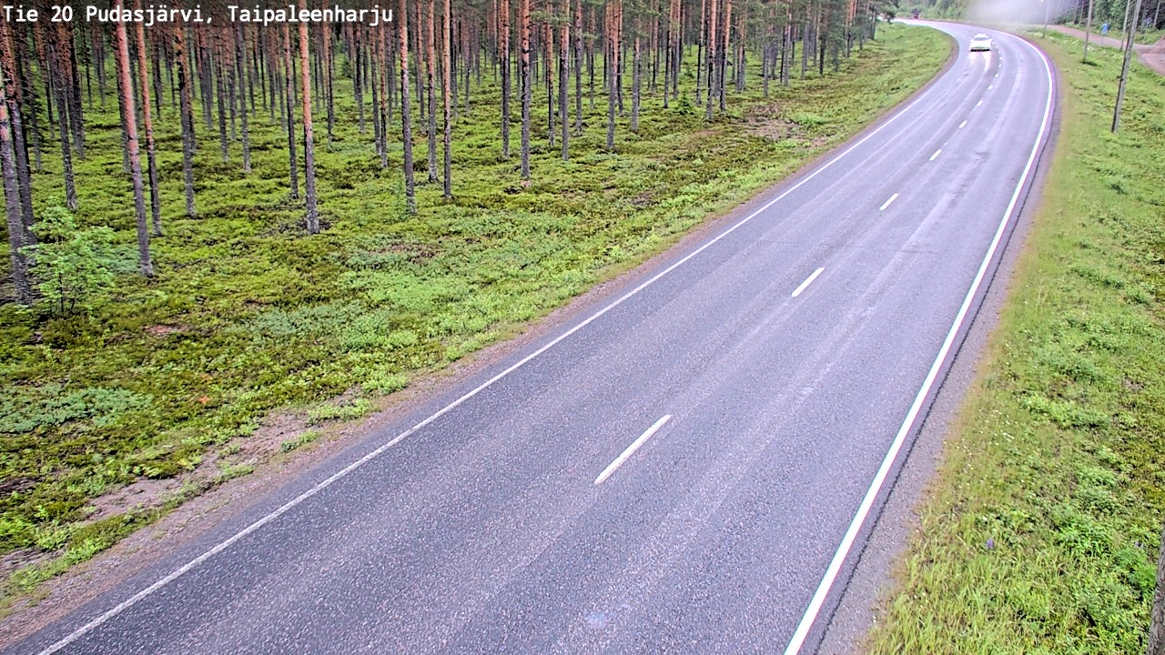 Kelikamerat Kuva Tie 20 Pudasjärvi, Taipaleenharju, Pudasjärvi, Pohjois-Pohjanmaa