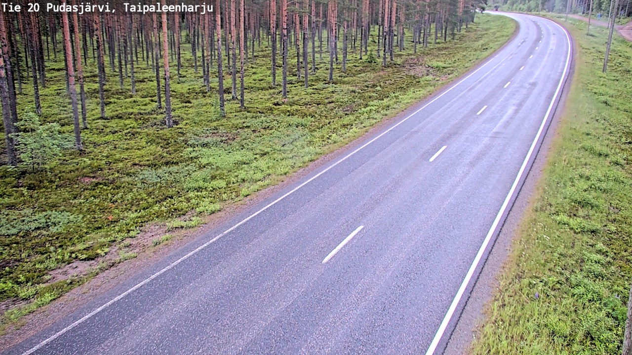 Kelikamerat Kuva Tie 20 Pudasjärvi, Taipaleenharju, Pudasjärvi, Pohjois-Pohjanmaa