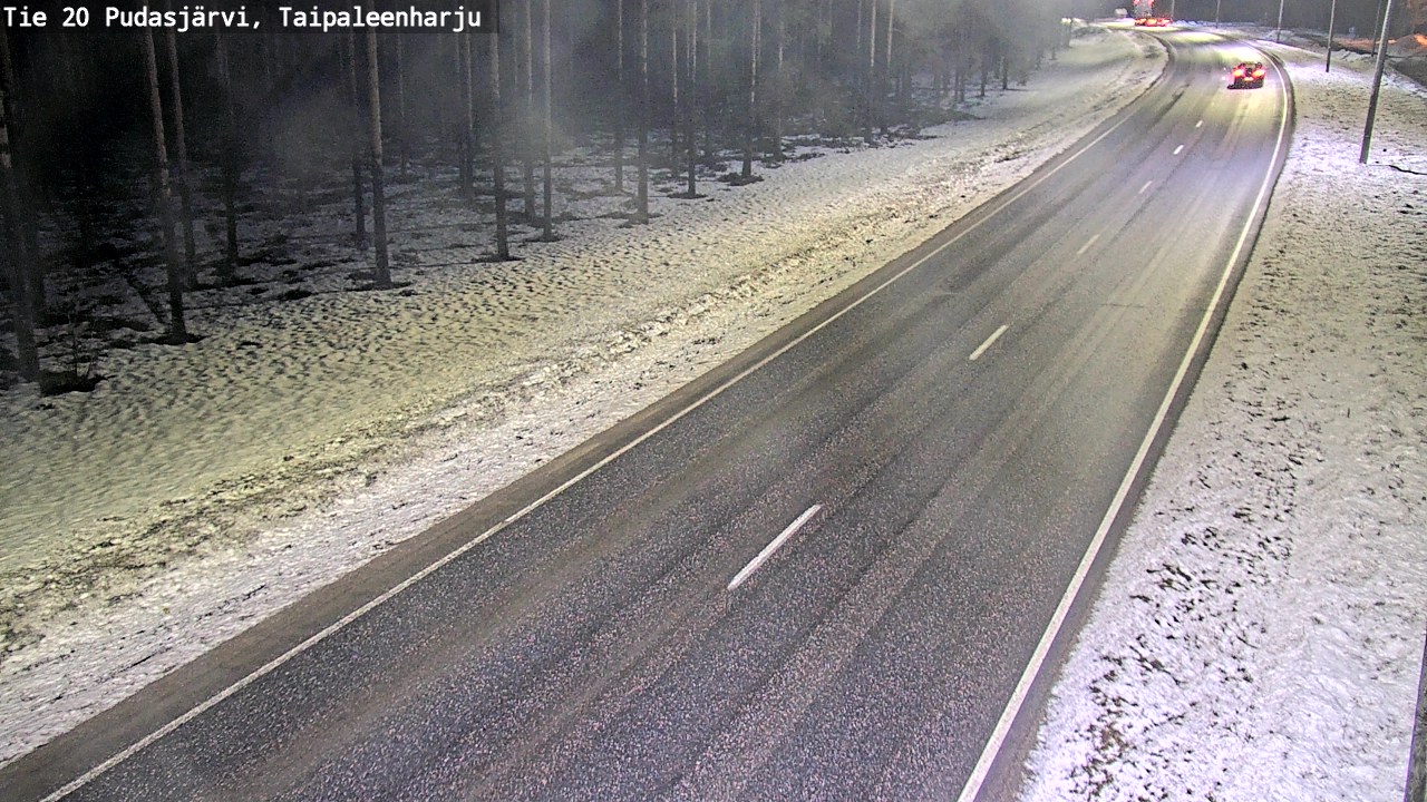 Weather Camera Image Road 20 Pudasjärvi, Taipaleenharju, Pudasjärvi, Pohjois-Pohjanmaa