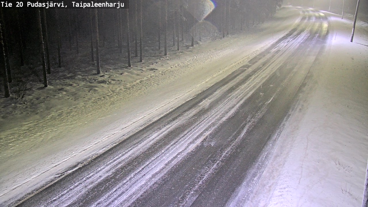 Weather Camera Image Väg 20 Pudasjärvi, Taipaleenharju, Pudasjärvi, Pohjois-Pohjanmaa