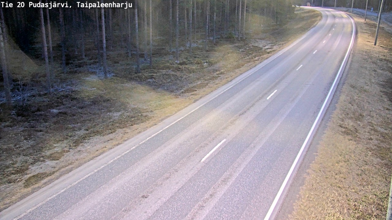 Weather Camera Image Väg 20 Pudasjärvi, Taipaleenharju, Pudasjärvi, Pohjois-Pohjanmaa