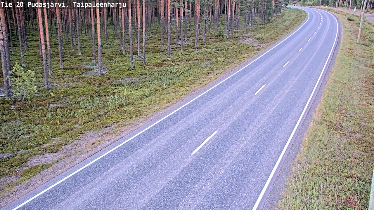 Kelikamerat Kuva Tie 20 Pudasjärvi, Taipaleenharju, Pudasjärvi, Pohjois-Pohjanmaa
