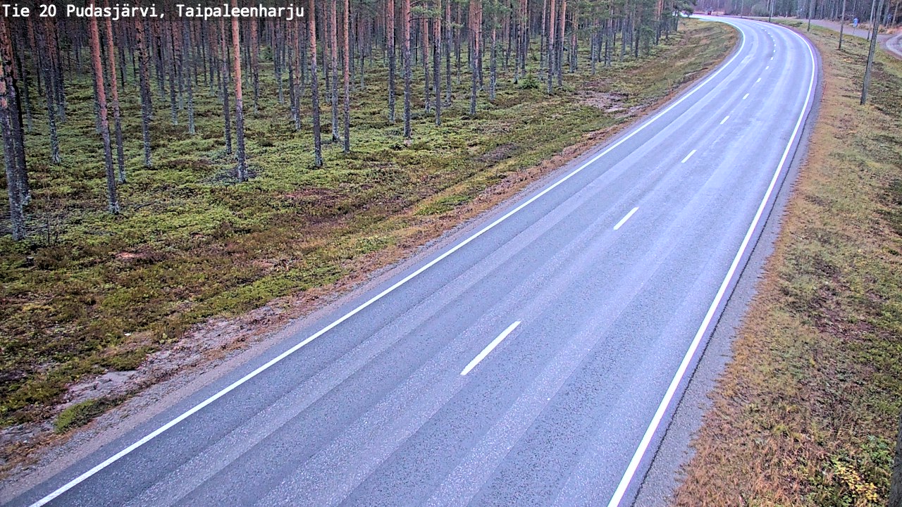 Kelikamerat Kuva Tie 20 Pudasjärvi, Taipaleenharju, Pudasjärvi, Pohjois-Pohjanmaa