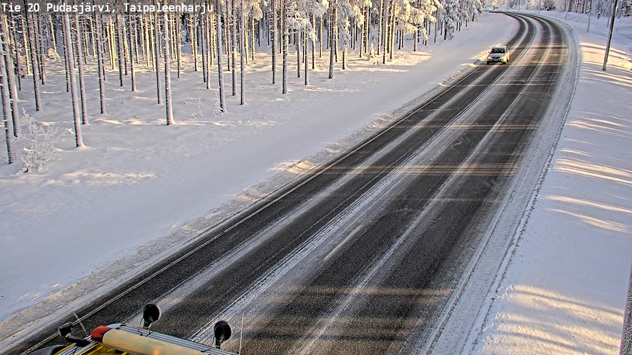 Weather Camera Image Road 20 Pudasjärvi, Taipaleenharju, Pudasjärvi, Pohjois-Pohjanmaa