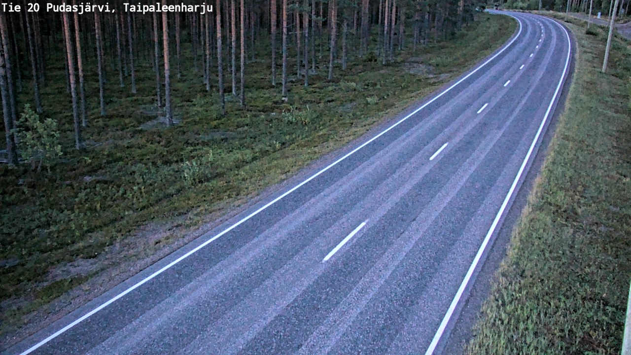 Kelikamerat Kuva Tie 20 Pudasjärvi, Taipaleenharju, Pudasjärvi, Pohjois-Pohjanmaa