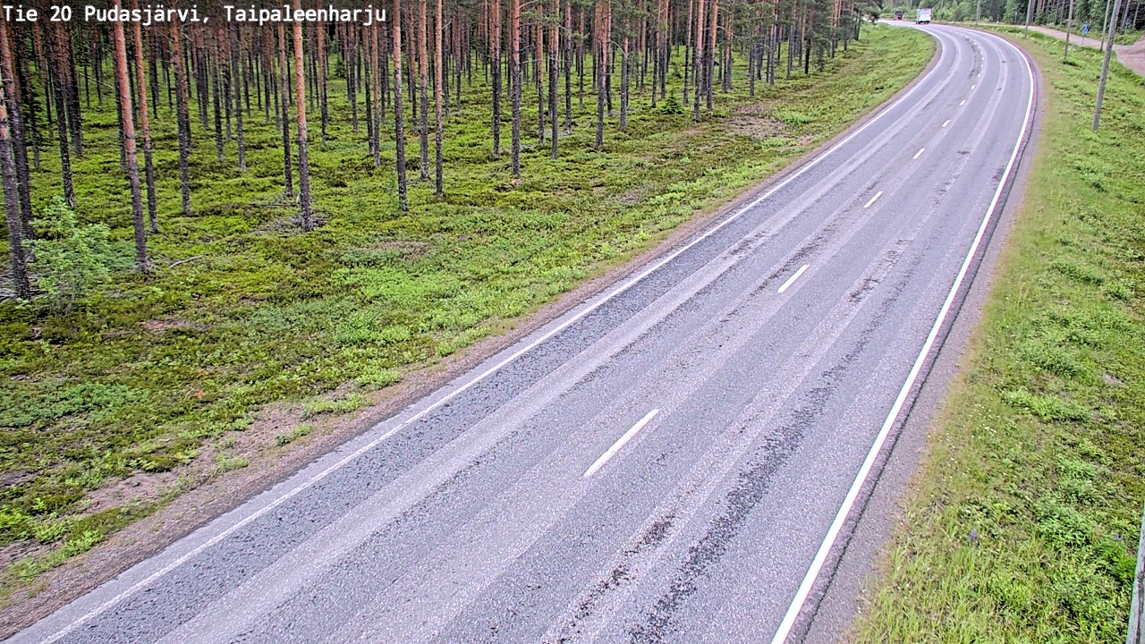 Kelikamerat Kuva Tie 20 Pudasjärvi, Taipaleenharju, Pudasjärvi, Pohjois-Pohjanmaa