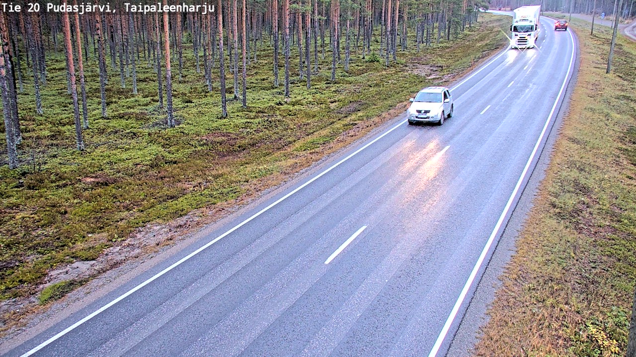 Kelikamerat Kuva Tie 20 Pudasjärvi, Taipaleenharju, Pudasjärvi, Pohjois-Pohjanmaa