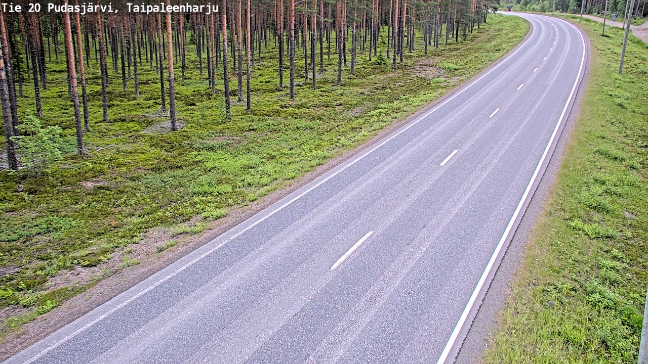 Kelikamerat Kuva Tie 20 Pudasjärvi, Taipaleenharju, Pudasjärvi, Pohjois-Pohjanmaa