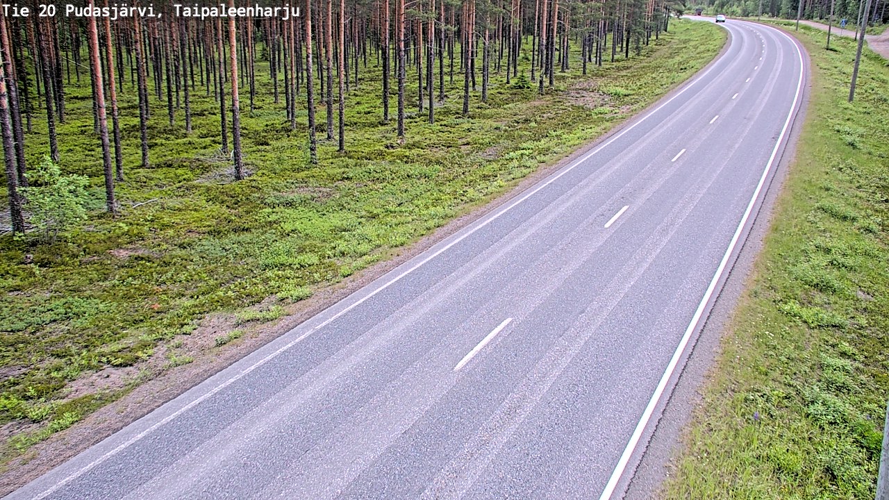 Kelikamerat Kuva Tie 20 Pudasjärvi, Taipaleenharju, Pudasjärvi, Pohjois-Pohjanmaa