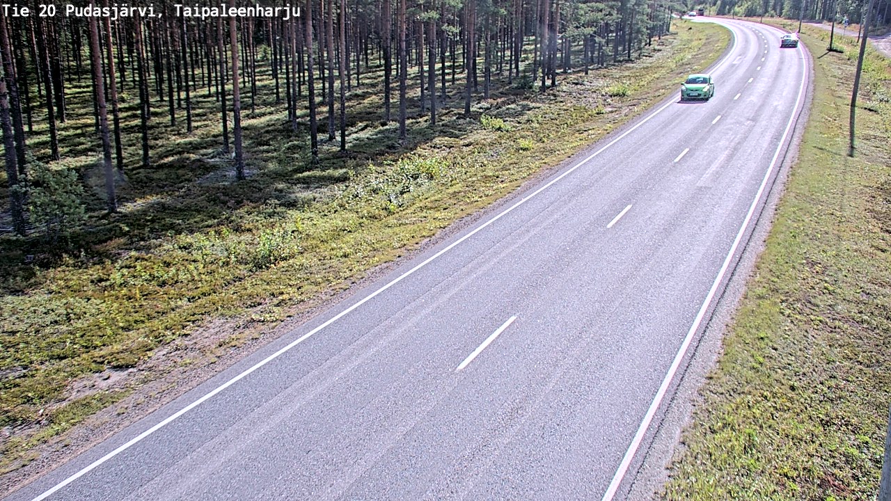 Weather Camera Image Väg 20 Pudasjärvi, Taipaleenharju, Pudasjärvi, Pohjois-Pohjanmaa