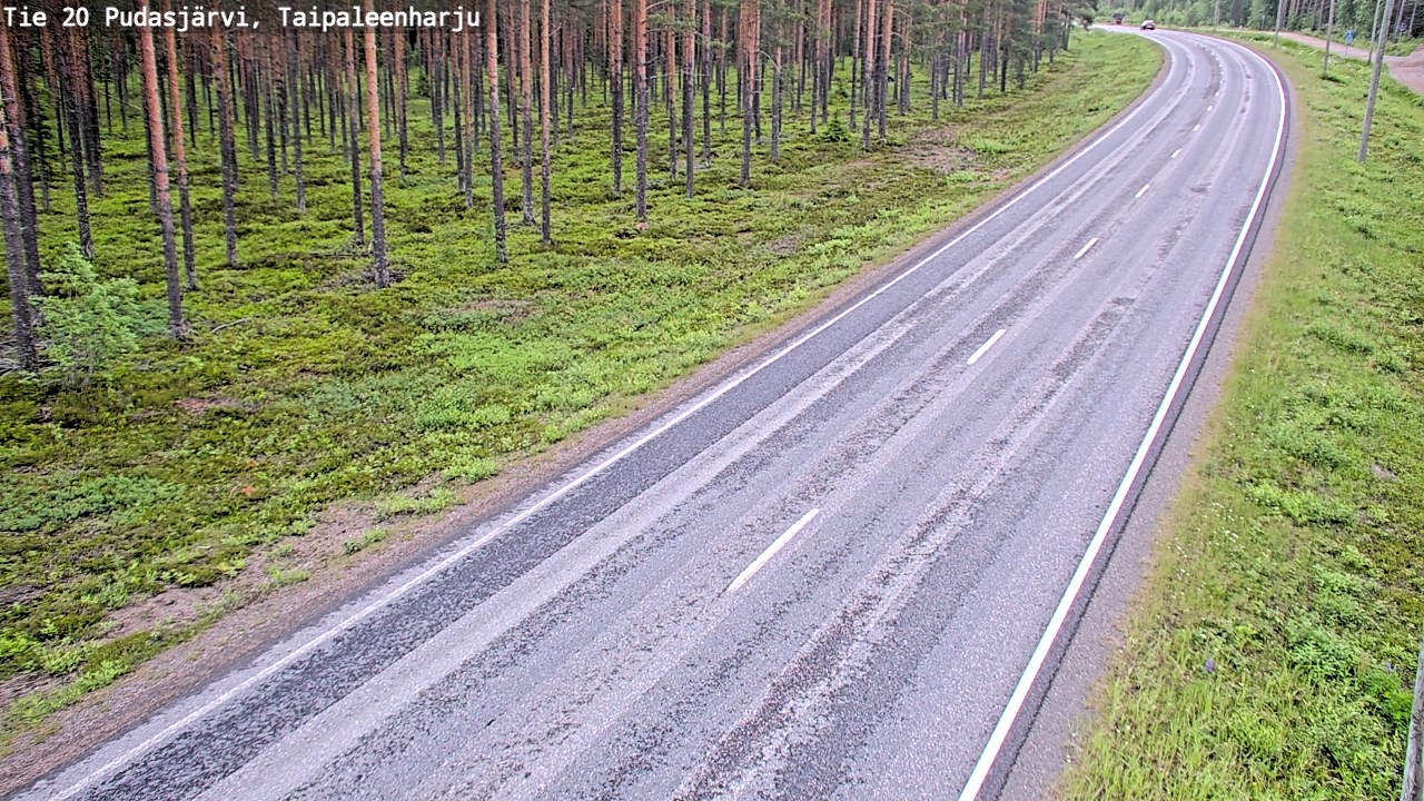 Kelikamerat Kuva Tie 20 Pudasjärvi, Taipaleenharju, Pudasjärvi, Pohjois-Pohjanmaa