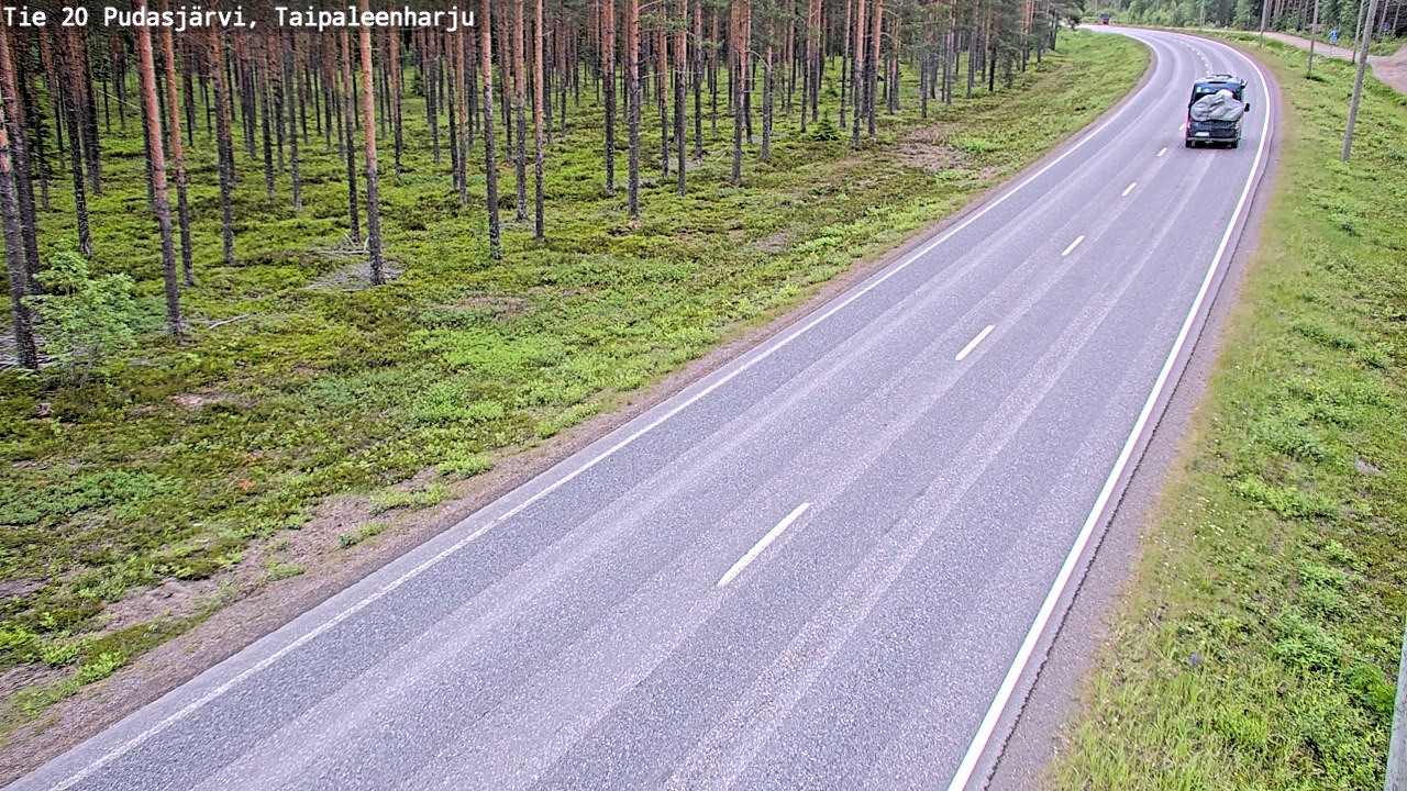 Kelikamerat Kuva Tie 20 Pudasjärvi, Taipaleenharju, Pudasjärvi, Pohjois-Pohjanmaa
