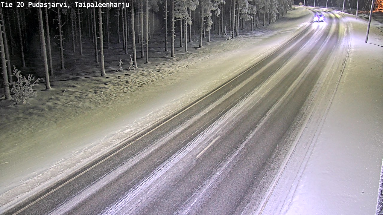 Kelikamerat Kuva Tie 20 Pudasjärvi, Taipaleenharju, Pudasjärvi, Pohjois-Pohjanmaa