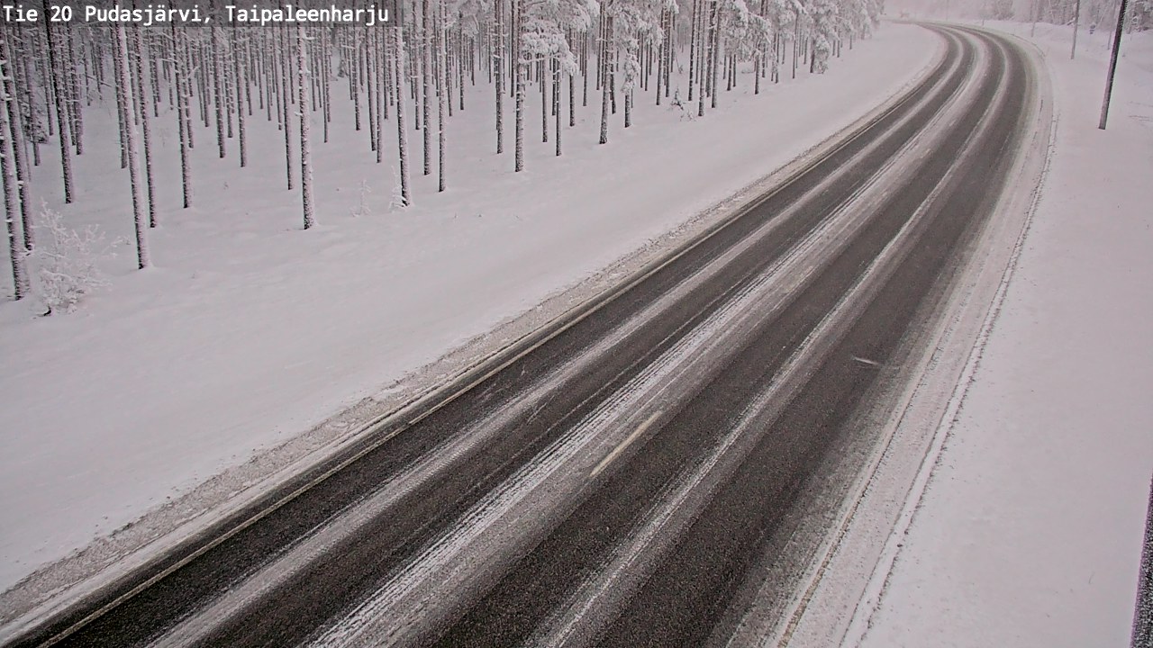 Kelikamerat Kuva Tie 20 Pudasjärvi, Taipaleenharju, Pudasjärvi, Pohjois-Pohjanmaa