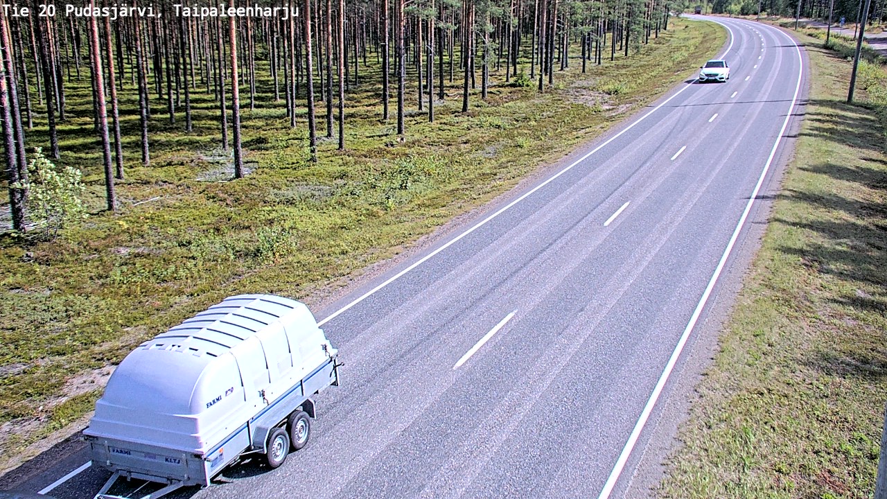 Weather Camera Image Väg 20 Pudasjärvi, Taipaleenharju, Pudasjärvi, Pohjois-Pohjanmaa