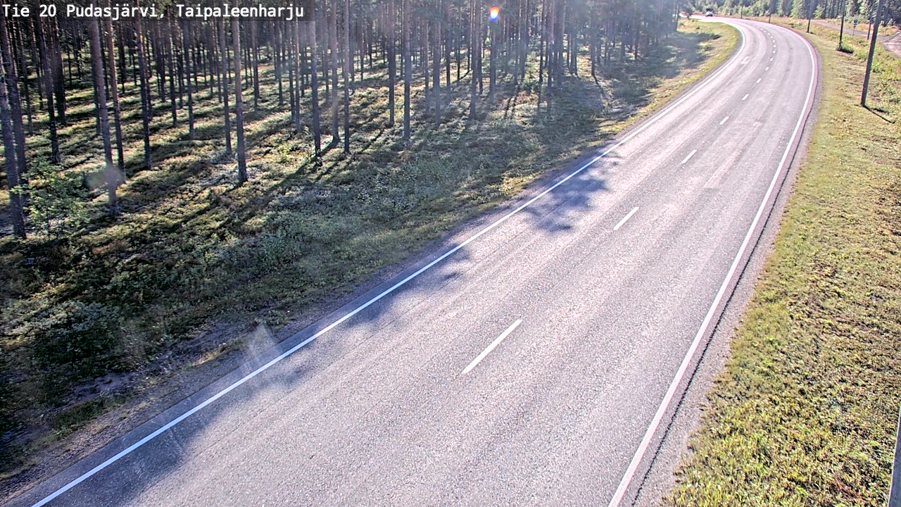 Weather Camera Image Väg 20 Pudasjärvi, Taipaleenharju, Pudasjärvi, Pohjois-Pohjanmaa