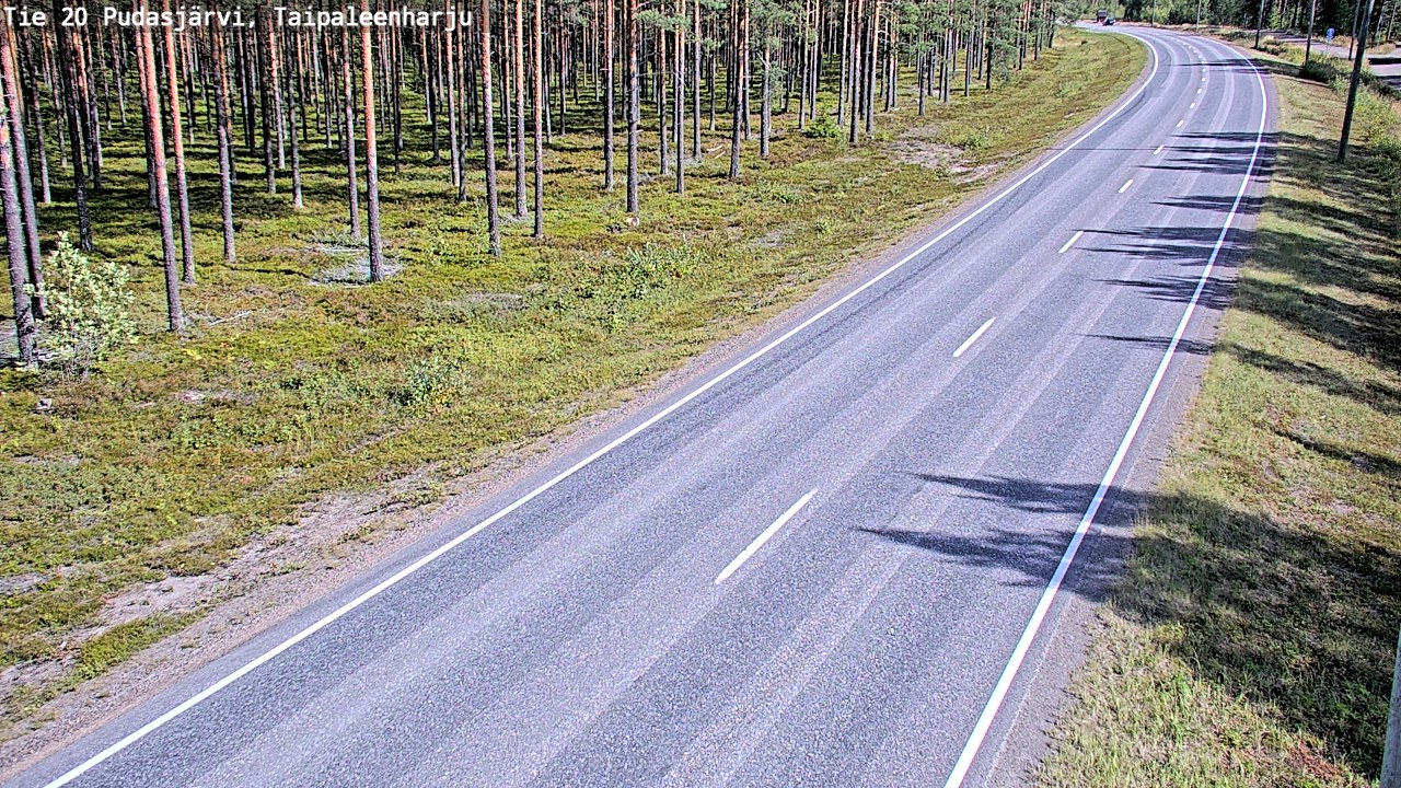 Weather Camera Image Road 20 Pudasjärvi, Taipaleenharju, Pudasjärvi, Pohjois-Pohjanmaa