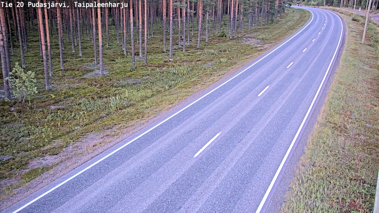 Kelikamerat Kuva Tie 20 Pudasjärvi, Taipaleenharju, Pudasjärvi, Pohjois-Pohjanmaa