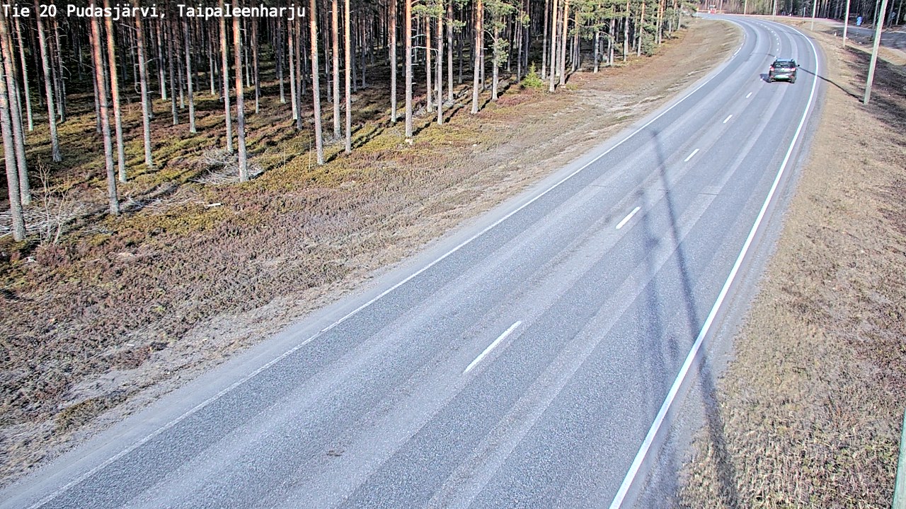 Weather Camera Image Väg 20 Pudasjärvi, Taipaleenharju, Pudasjärvi, Pohjois-Pohjanmaa