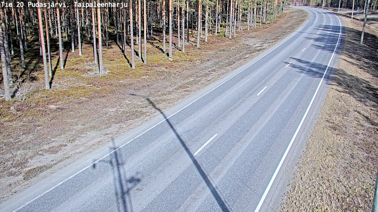 Weather Camera Image Väg 20 Pudasjärvi, Taipaleenharju, Pudasjärvi, Pohjois-Pohjanmaa