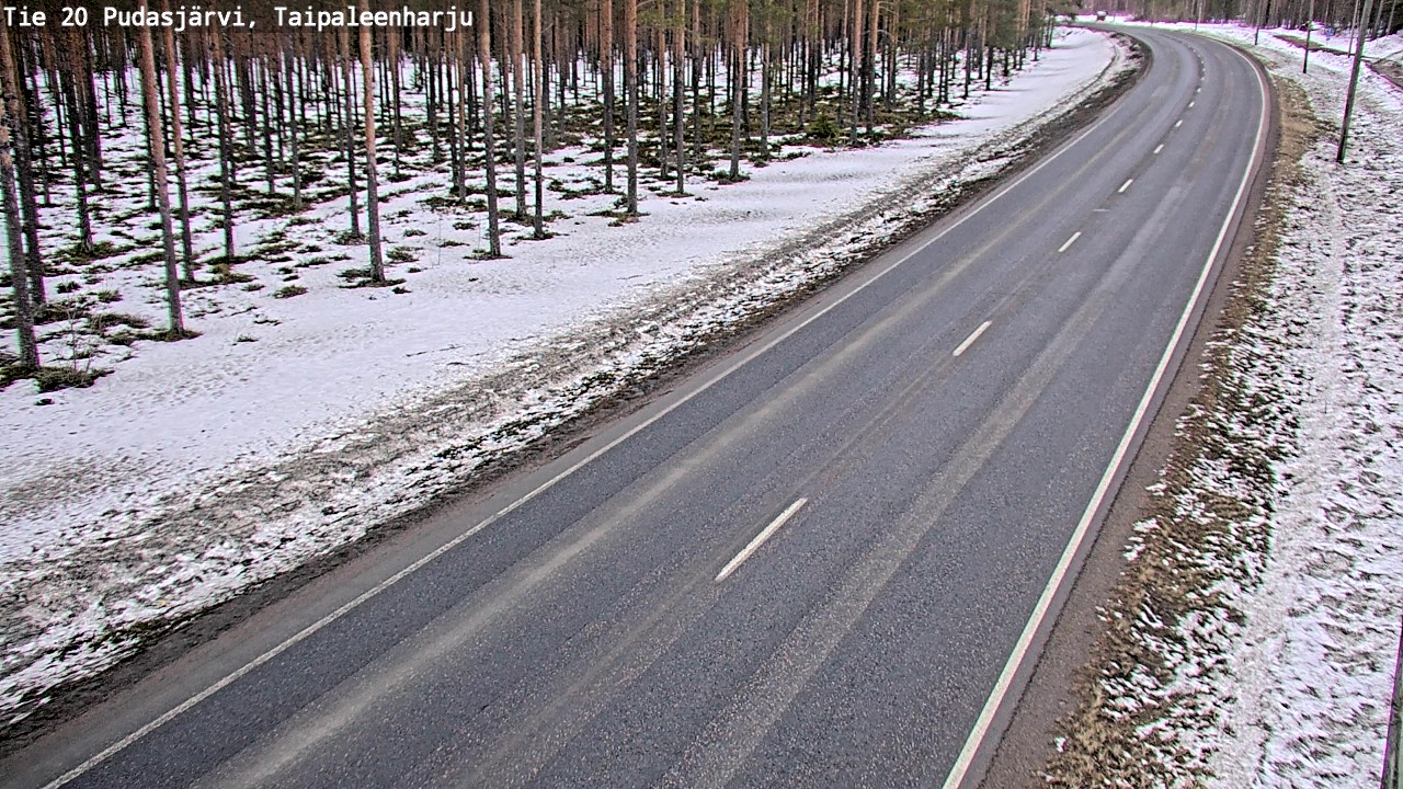 Kelikamerat Kuva Tie 20 Pudasjärvi, Taipaleenharju, Pudasjärvi, Pohjois-Pohjanmaa