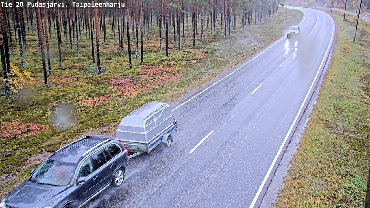 Weather Camera Image Road 20 Pudasjärvi, Taipaleenharju, Pudasjärvi, Pohjois-Pohjanmaa