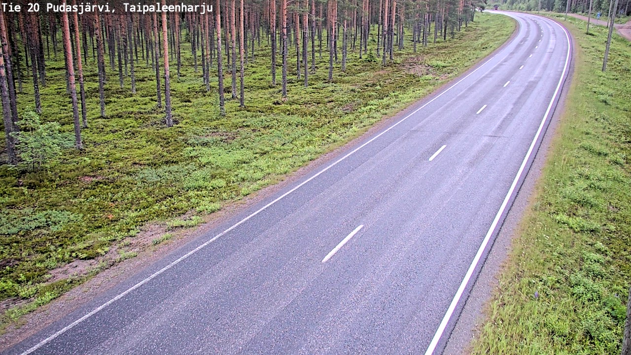 Kelikamerat Kuva Tie 20 Pudasjärvi, Taipaleenharju, Pudasjärvi, Pohjois-Pohjanmaa