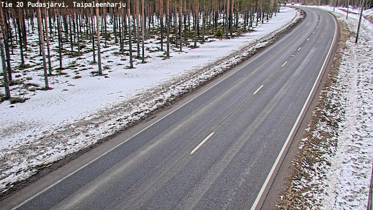 Kelikamerat Kuva Tie 20 Pudasjärvi, Taipaleenharju, Pudasjärvi, Pohjois-Pohjanmaa