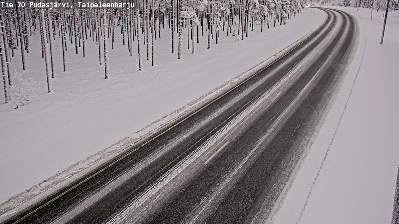 Kelikamerat Kuva Tie 20 Pudasjärvi, Taipaleenharju, Pudasjärvi, Pohjois-Pohjanmaa