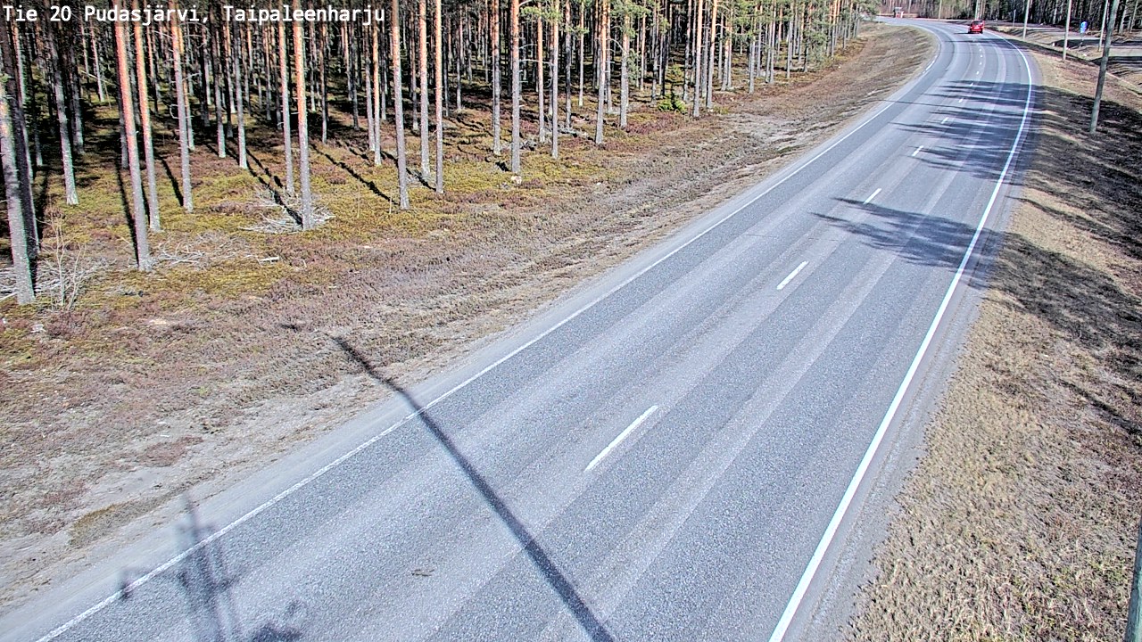Weather Camera Image Väg 20 Pudasjärvi, Taipaleenharju, Pudasjärvi, Pohjois-Pohjanmaa