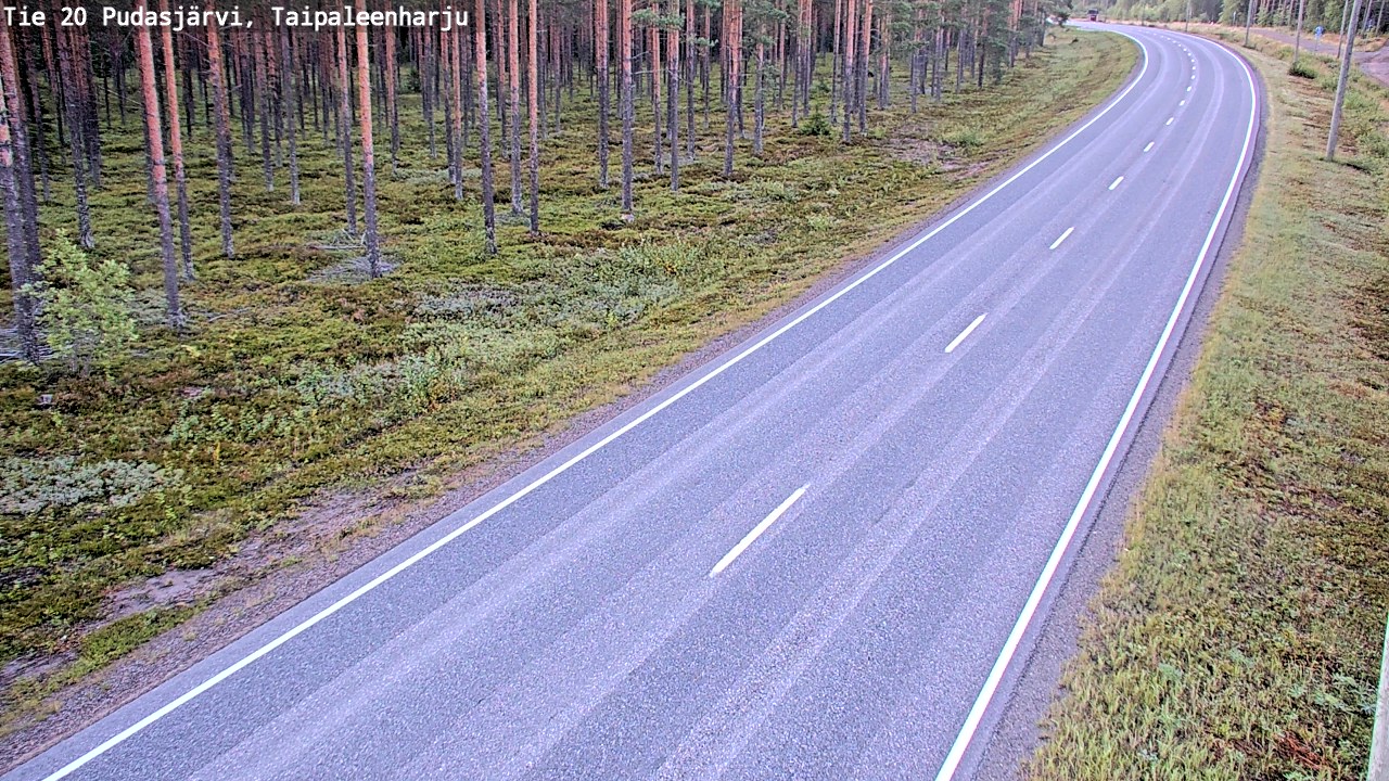 Kelikamerat Kuva Tie 20 Pudasjärvi, Taipaleenharju, Pudasjärvi, Pohjois-Pohjanmaa
