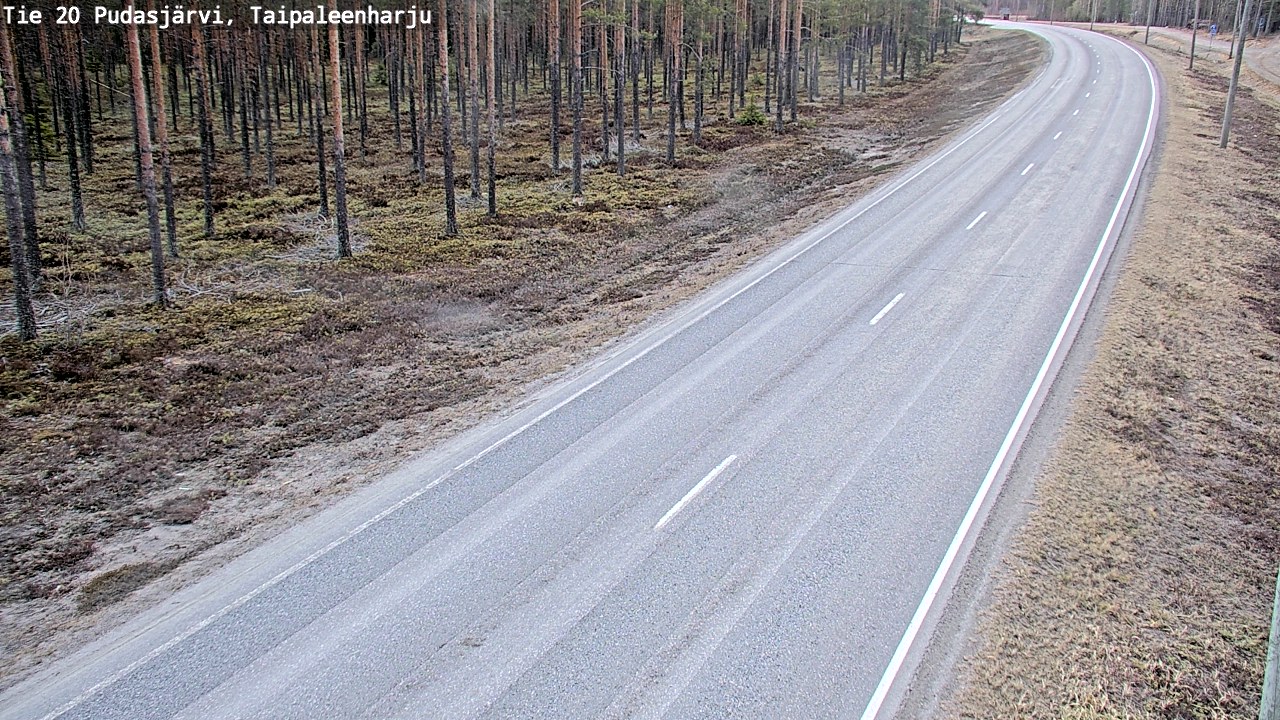 Kelikamerat Kuva Tie 20 Pudasjärvi, Taipaleenharju, Pudasjärvi, Pohjois-Pohjanmaa