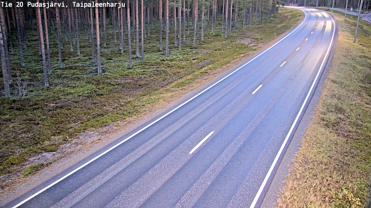 Kelikamerat Kuva Tie 20 Pudasjärvi, Taipaleenharju, Pudasjärvi, Pohjois-Pohjanmaa