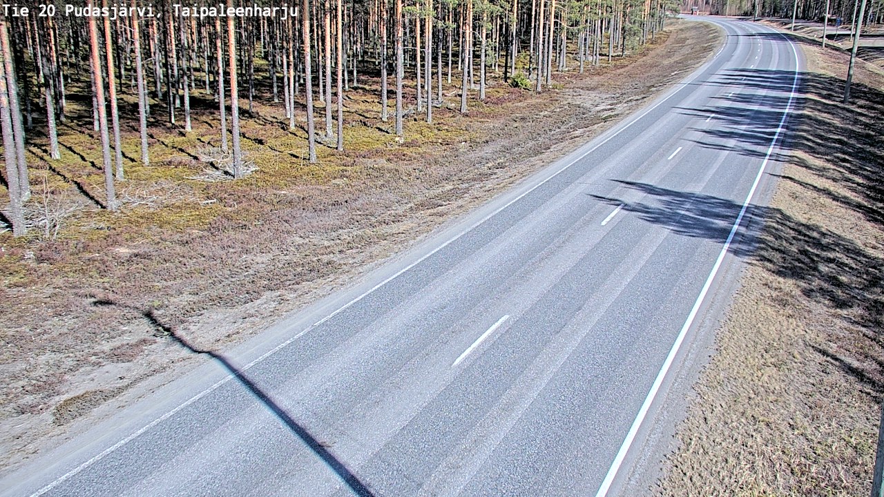 Weather Camera Image Väg 20 Pudasjärvi, Taipaleenharju, Pudasjärvi, Pohjois-Pohjanmaa