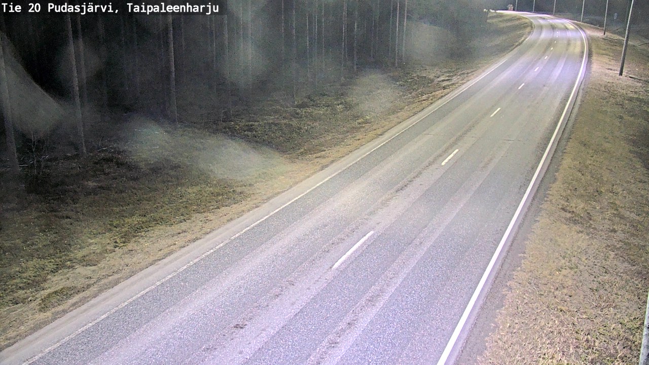 Weather Camera Image Väg 20 Pudasjärvi, Taipaleenharju, Pudasjärvi, Pohjois-Pohjanmaa