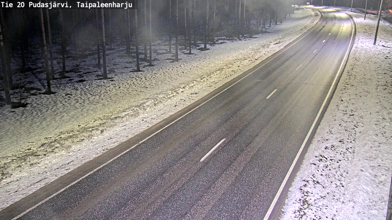 Weather Camera Image Road 20 Pudasjärvi, Taipaleenharju, Pudasjärvi, Pohjois-Pohjanmaa