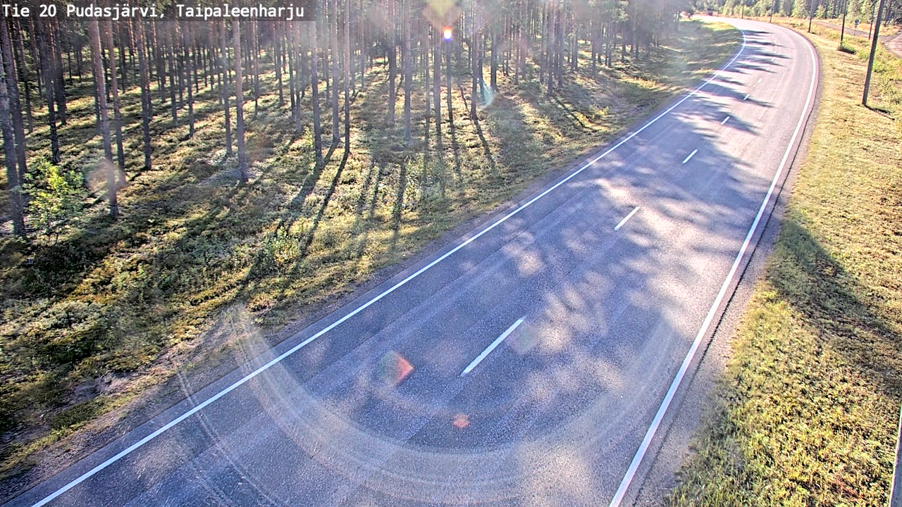 Weather Camera Image Väg 20 Pudasjärvi, Taipaleenharju, Pudasjärvi, Pohjois-Pohjanmaa