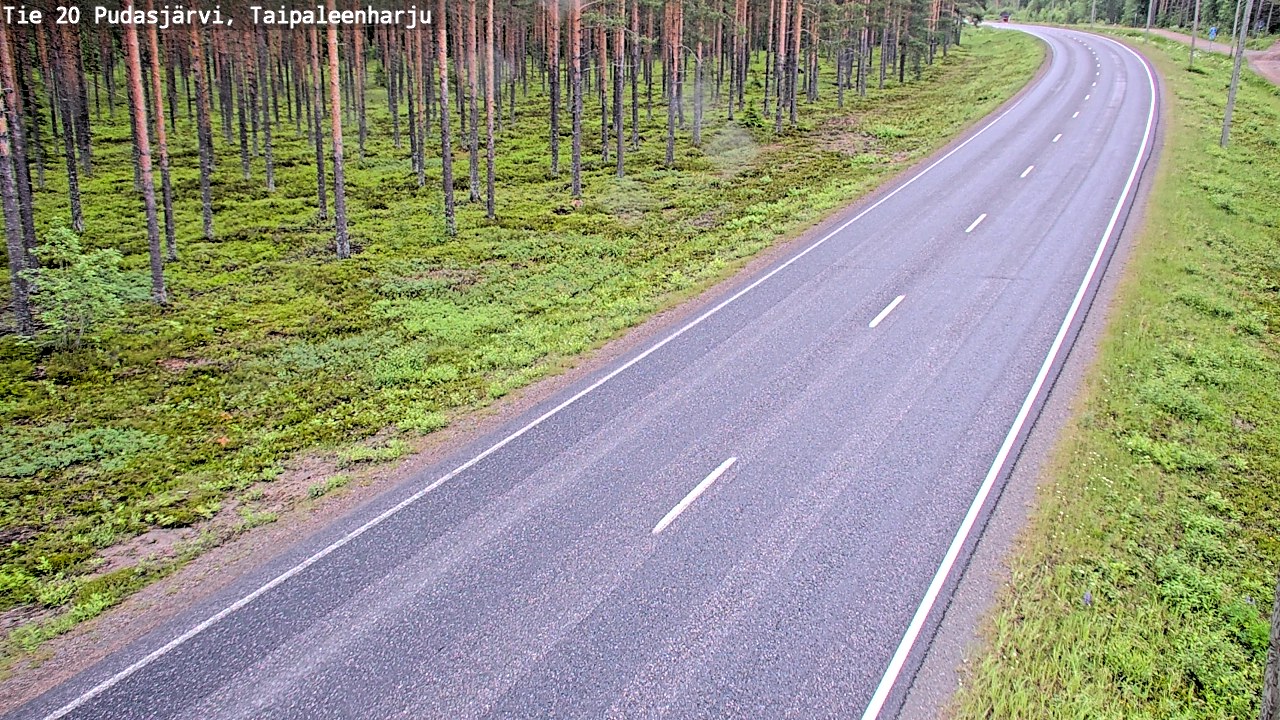 Kelikamerat Kuva Tie 20 Pudasjärvi, Taipaleenharju, Pudasjärvi, Pohjois-Pohjanmaa