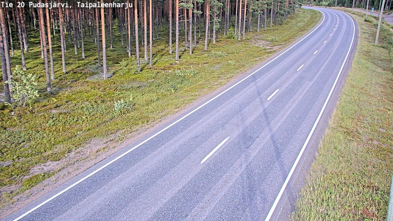 Kelikamerat Kuva Tie 20 Pudasjärvi, Taipaleenharju, Pudasjärvi, Pohjois-Pohjanmaa