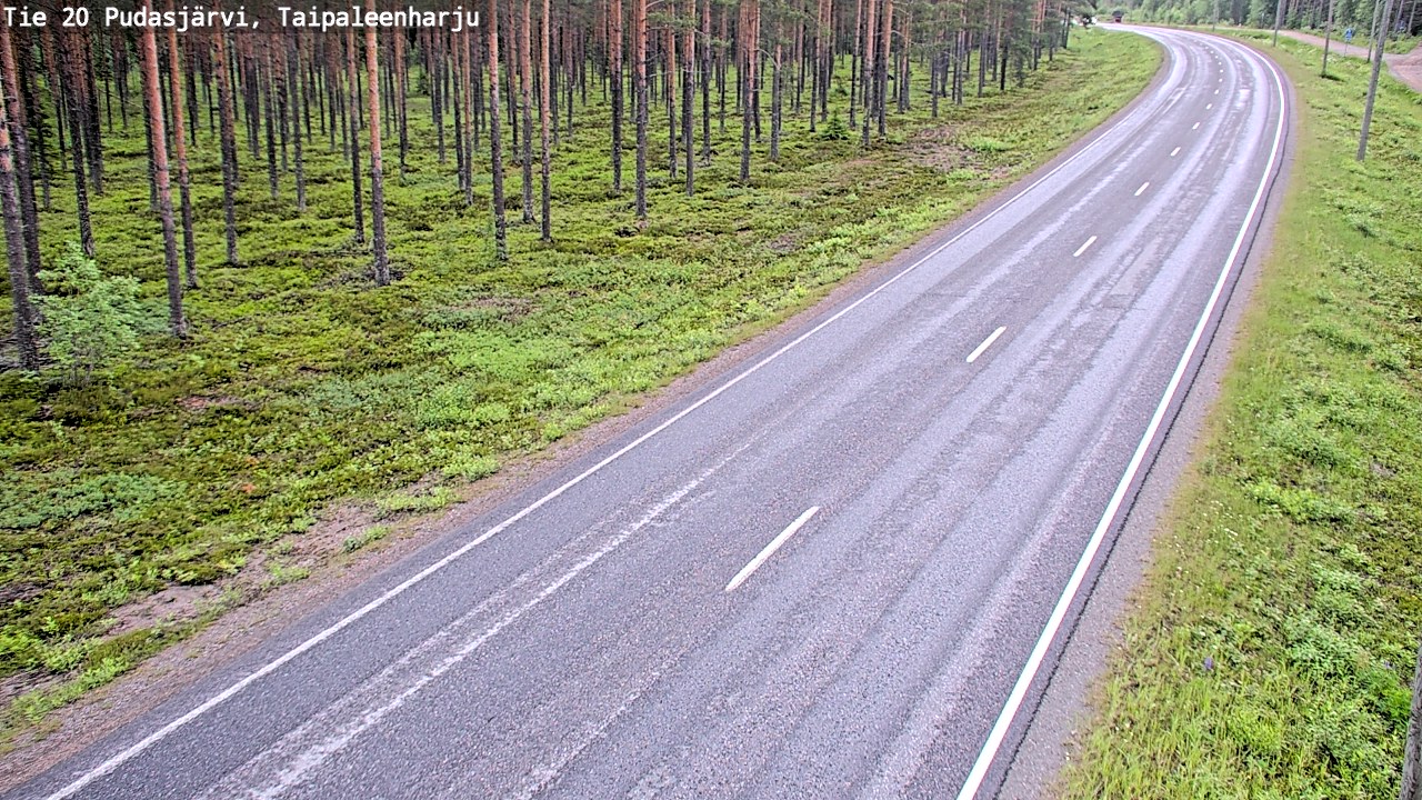 Kelikamerat Kuva Tie 20 Pudasjärvi, Taipaleenharju, Pudasjärvi, Pohjois-Pohjanmaa