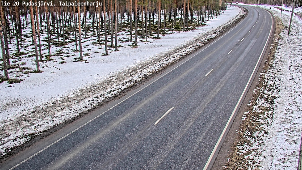 Kelikamerat Kuva Tie 20 Pudasjärvi, Taipaleenharju, Pudasjärvi, Pohjois-Pohjanmaa