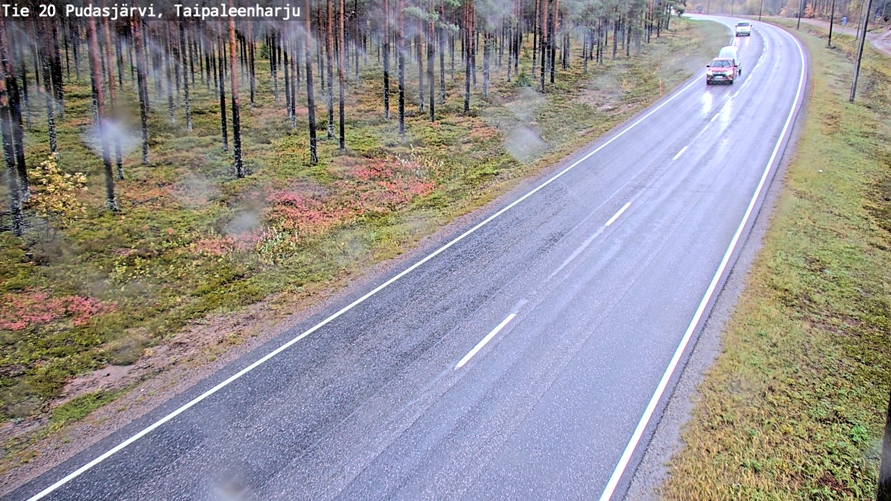 Weather Camera Image Road 20 Pudasjärvi, Taipaleenharju, Pudasjärvi, Pohjois-Pohjanmaa