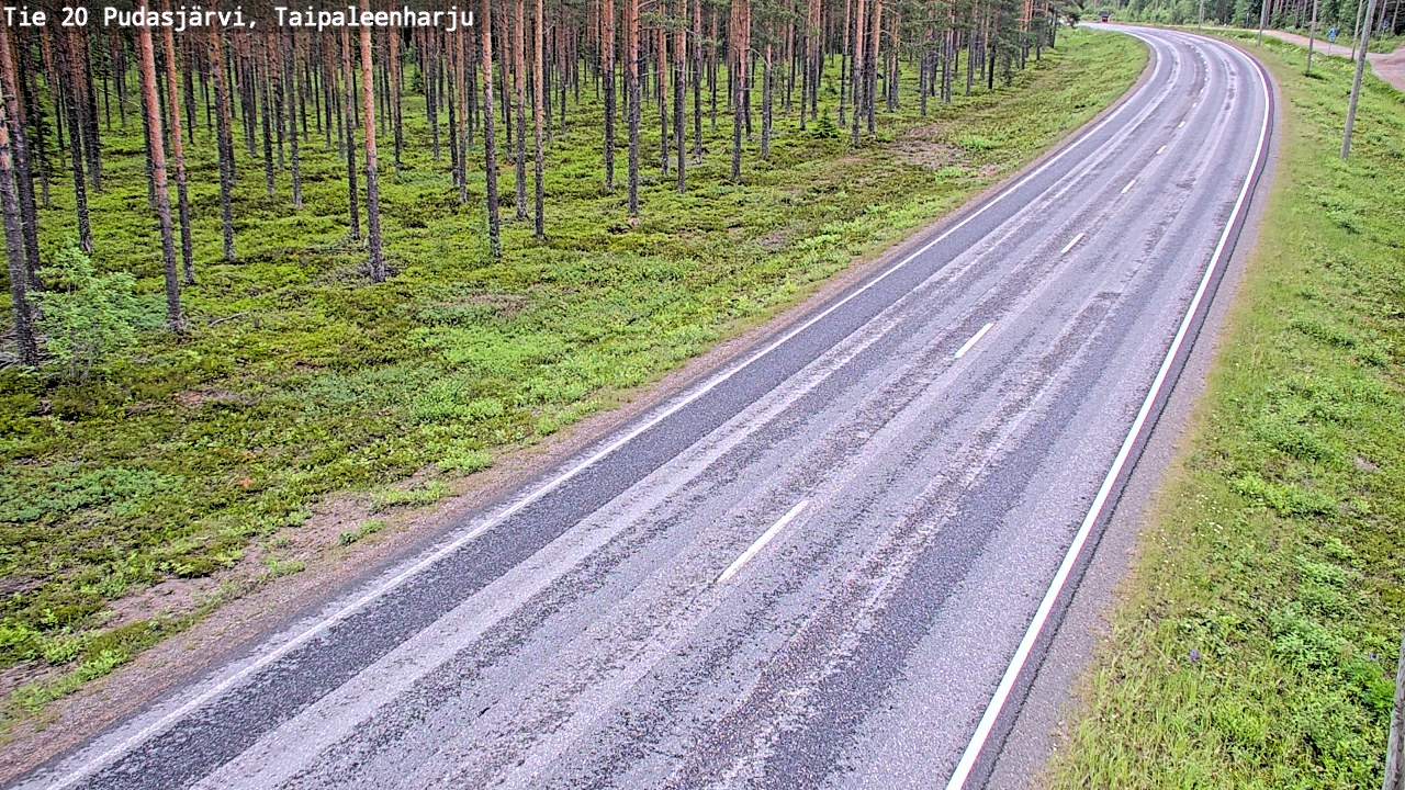 Kelikamerat Kuva Tie 20 Pudasjärvi, Taipaleenharju, Pudasjärvi, Pohjois-Pohjanmaa