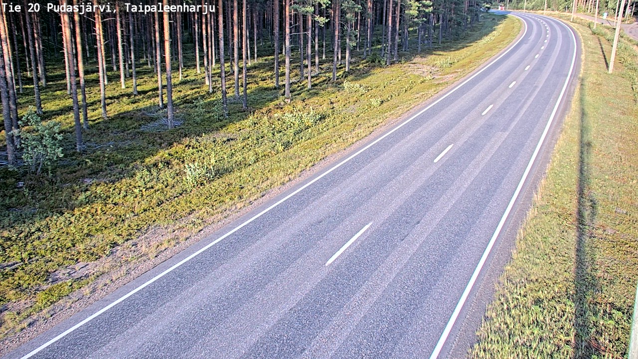 Kelikamerat Kuva Tie 20 Pudasjärvi, Taipaleenharju, Pudasjärvi, Pohjois-Pohjanmaa