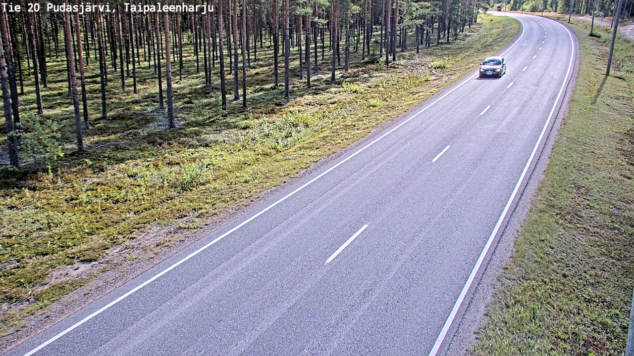 Weather Camera Image Väg 20 Pudasjärvi, Taipaleenharju, Pudasjärvi, Pohjois-Pohjanmaa