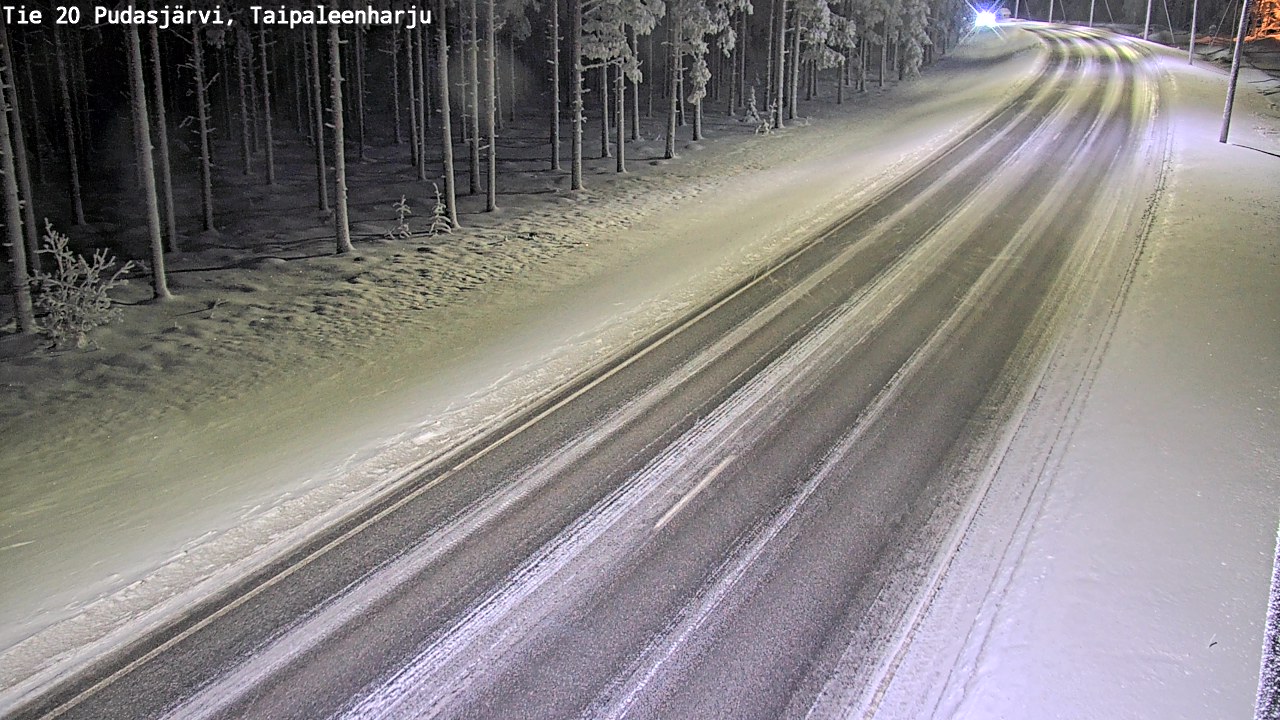 Kelikamerat Kuva Tie 20 Pudasjärvi, Taipaleenharju, Pudasjärvi, Pohjois-Pohjanmaa