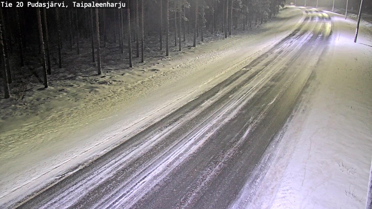 Weather Camera Image Väg 20 Pudasjärvi, Taipaleenharju, Pudasjärvi, Pohjois-Pohjanmaa