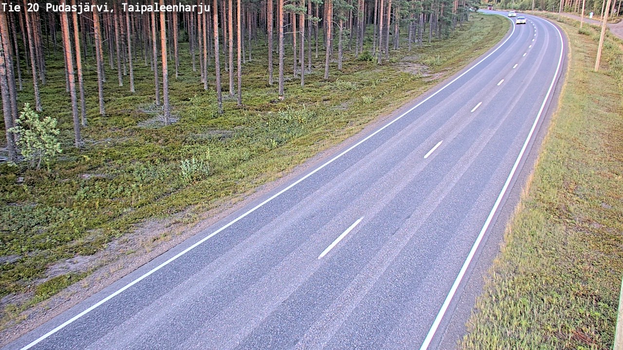 Kelikamerat Kuva Tie 20 Pudasjärvi, Taipaleenharju, Pudasjärvi, Pohjois-Pohjanmaa