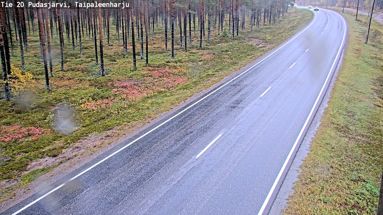 Weather Camera Image Road 20 Pudasjärvi, Taipaleenharju, Pudasjärvi, Pohjois-Pohjanmaa