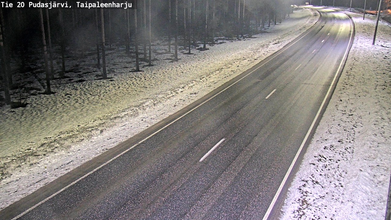 Weather Camera Image Road 20 Pudasjärvi, Taipaleenharju, Pudasjärvi, Pohjois-Pohjanmaa